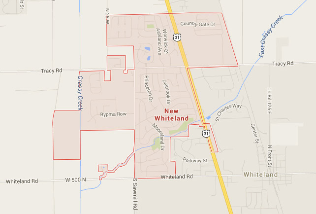Google Map Image of New Whiteland, Indiana